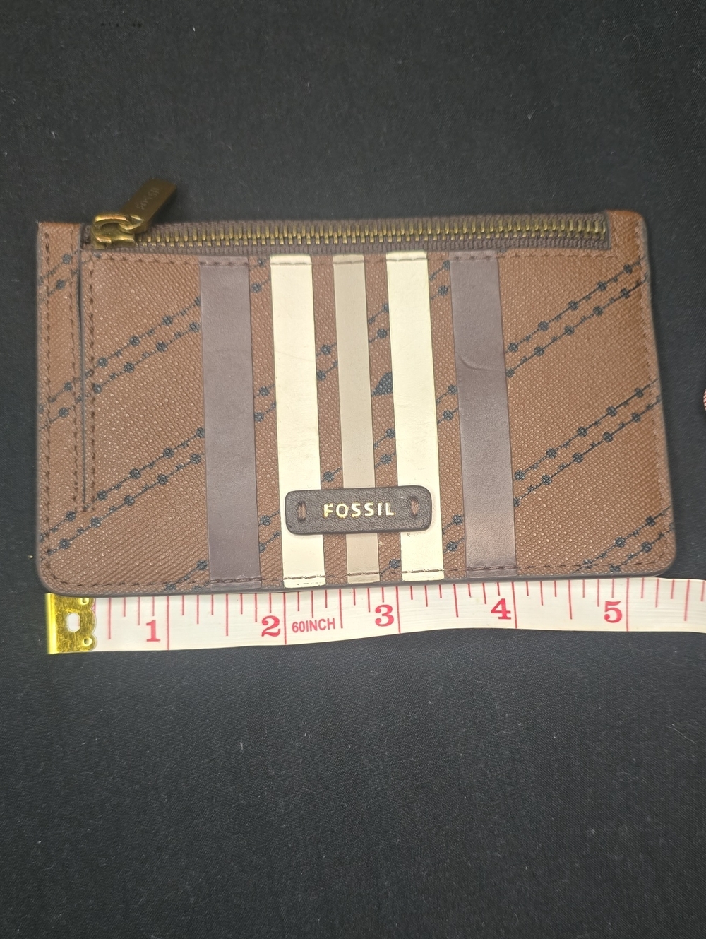 Card holder with zipper